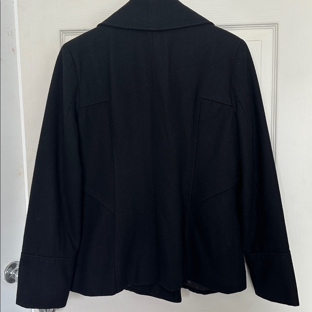 Guess Black Peacoat with pockets Size Large - Picture 4 of 4